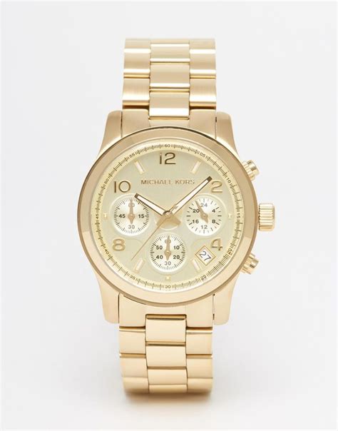 michael kors gold runway watch